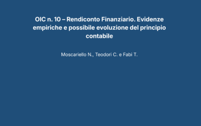 OIC n. 10 – Rendiconto Finanziario. Evidenze empiriche e possibile evoluzione del principio contabile